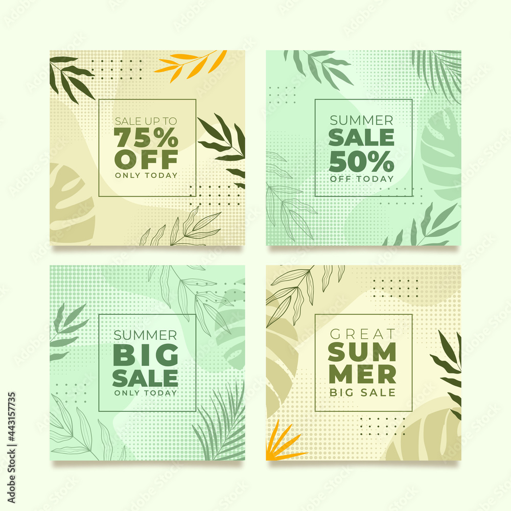 Summer special sale Instagram feed template
