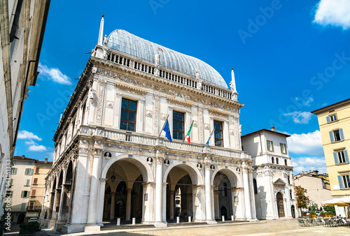Fototapeta Naklejka Na Ścianę i Meble -  Loggia Palace in Brescia, Italy
