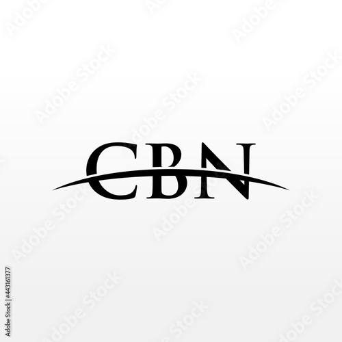 CBN initial overlapping movement swoosh horizon, logo design inspiration company business