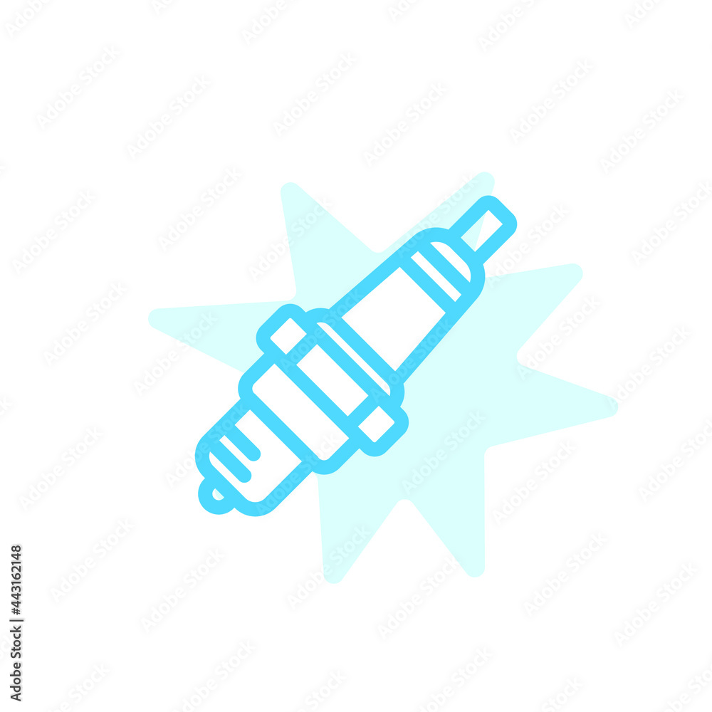 Fototapeta premium Vector illustration, spark plug icon design template