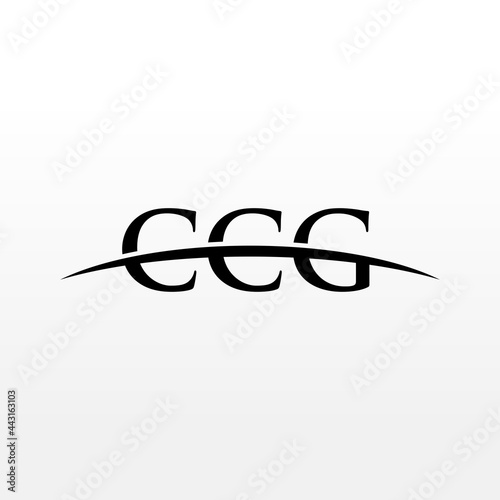 CCG initial overlapping movement swoosh horizon, logo design inspiration company business photo