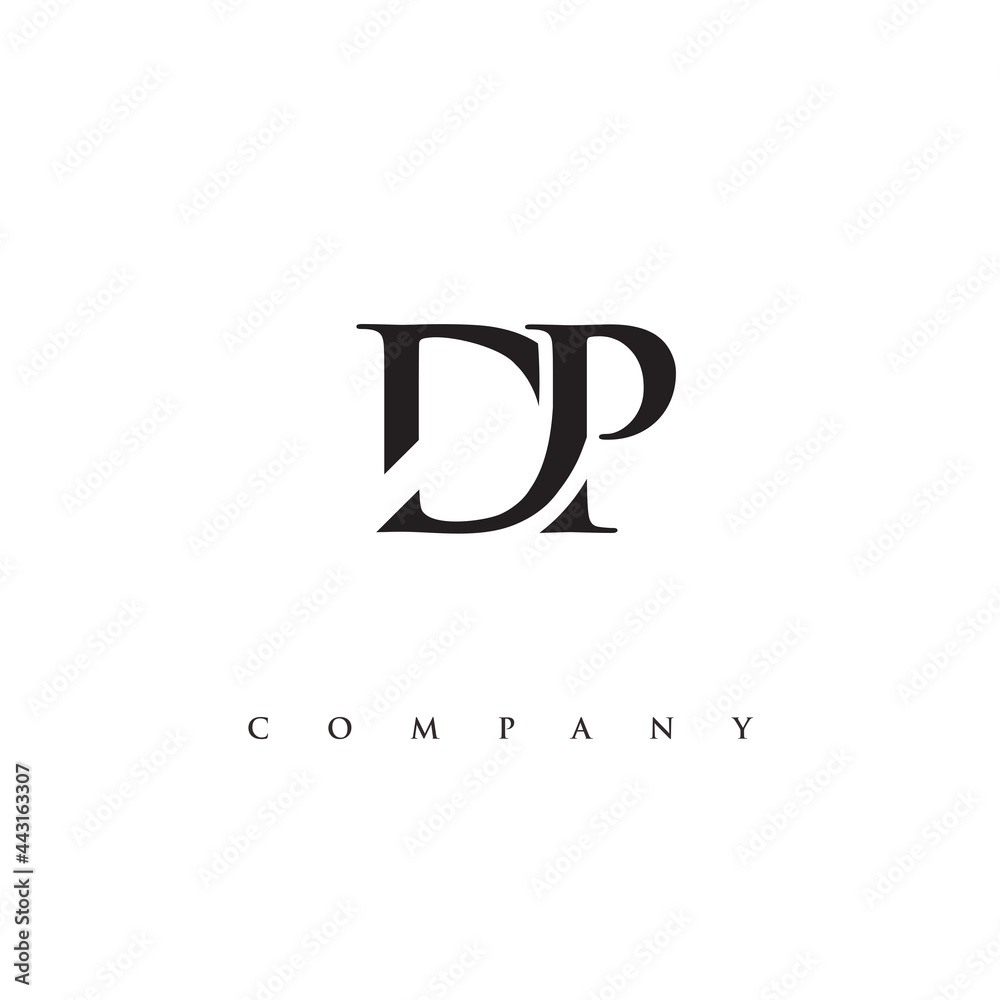 Initial DP logo design vector