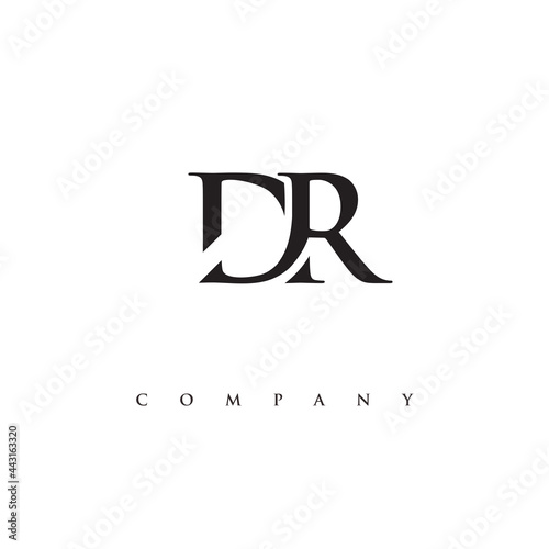 Initial DR logo design vector