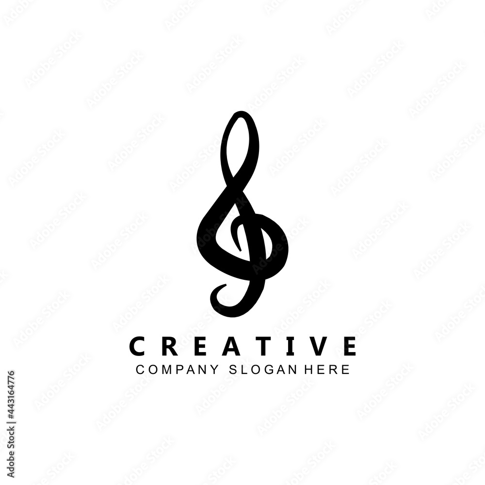 simple music rhythm note logo vector symbol simple music rhythm note logo vector symbol