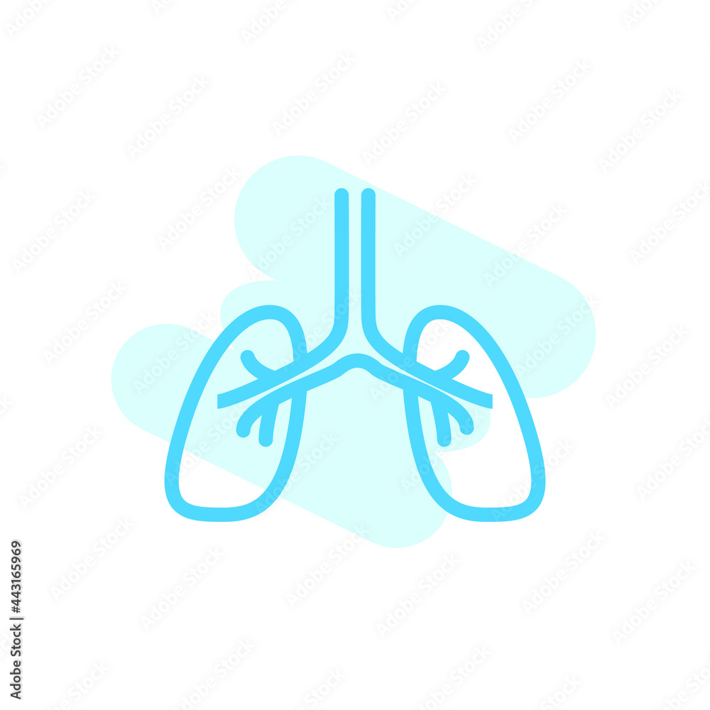 Illustration Vector graphic of lungs icon template Illustration Vector graphic of lungs icon template