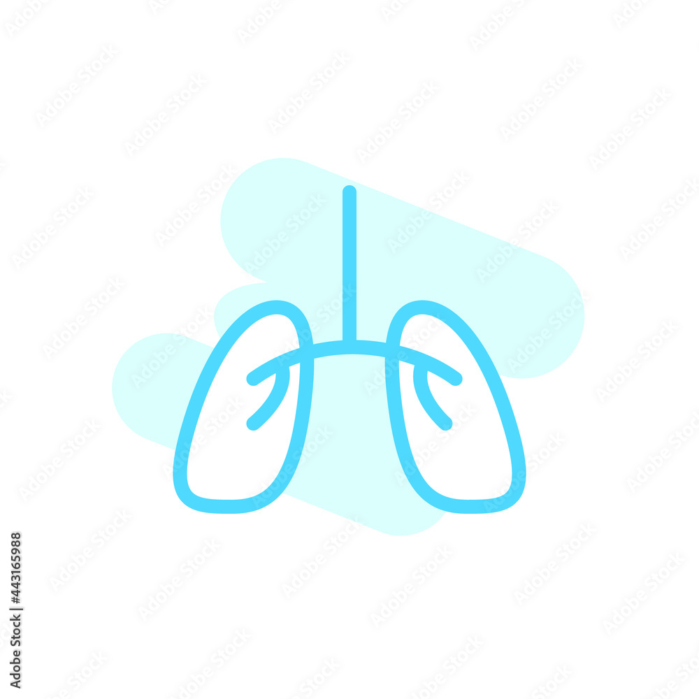 Illustration Vector graphic of lungs icon template Illustration Vector graphic of lungs icon template