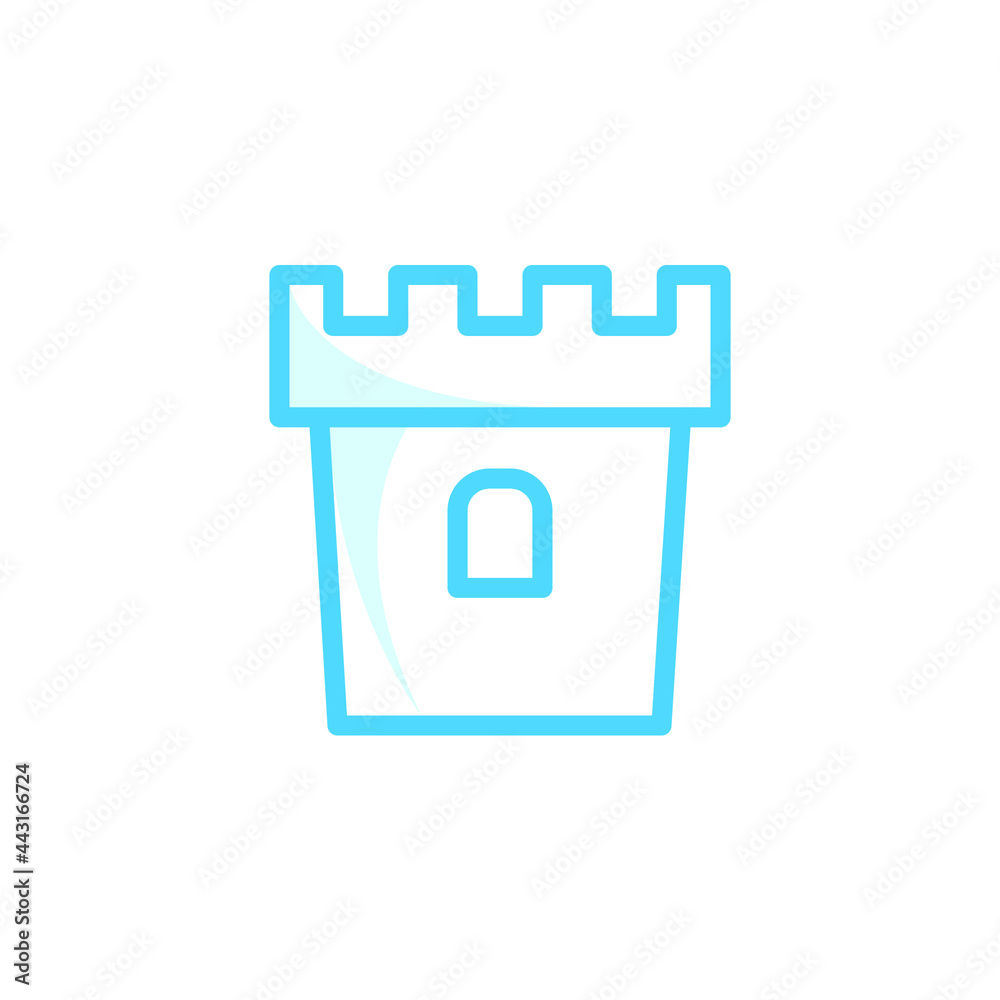 Illustration Vector graphic of castle icon template Illustration Vector graphic of castle icon template