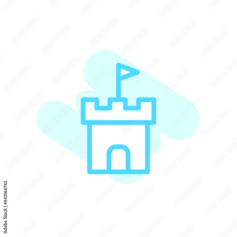 Illustration Vector graphic of castle icon template Illustration Vector graphic of castle icon template