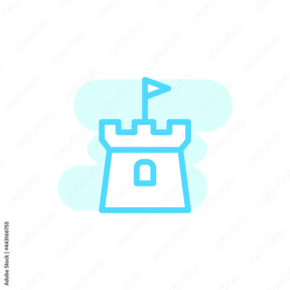 Illustration Vector graphic of castle icon template Illustration Vector graphic of castle icon template