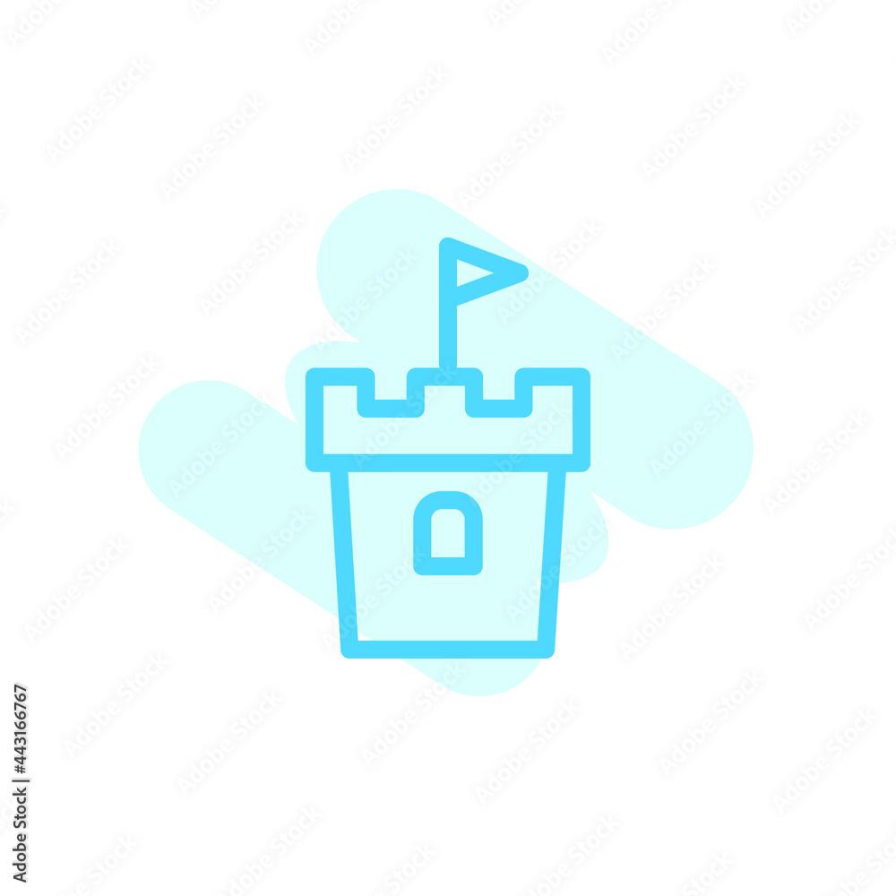 Illustration Vector graphic of castle icon template Illustration Vector graphic of castle icon template