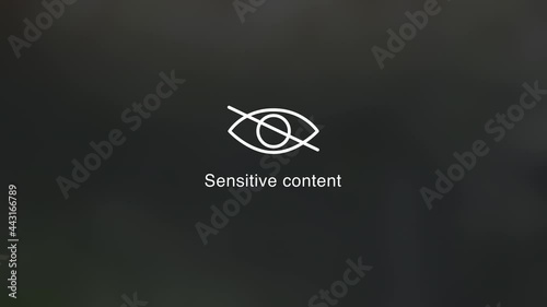 Sensitive Content Animation with Blurred Video Background