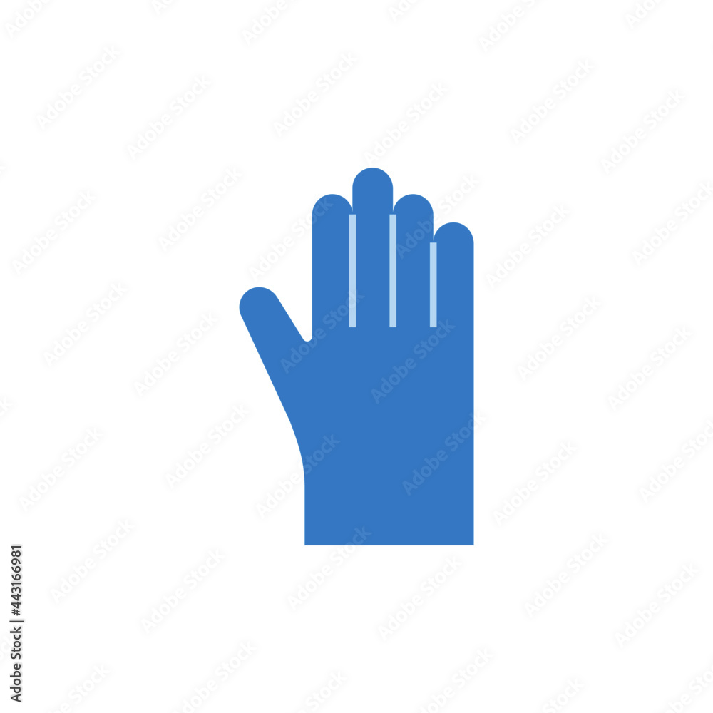 Obraz premium garden glove icon in color icon, isolated on white background 