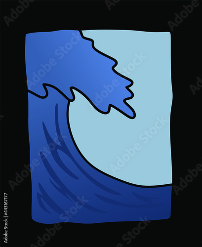 the waves in the blue sea Poster Mural XXL
