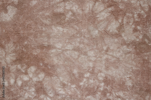 Walnut Hand Dyed Raw Silk Fabric Background