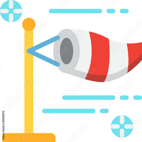 windsock flat icon