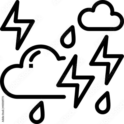 stormy outline icon