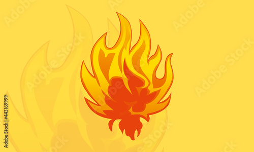 Scary looking fire drawing illustration design