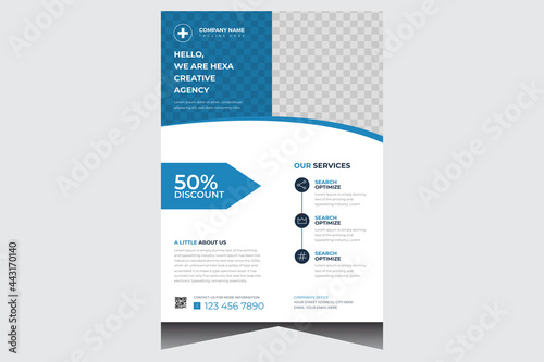 Creative company business flyer design template