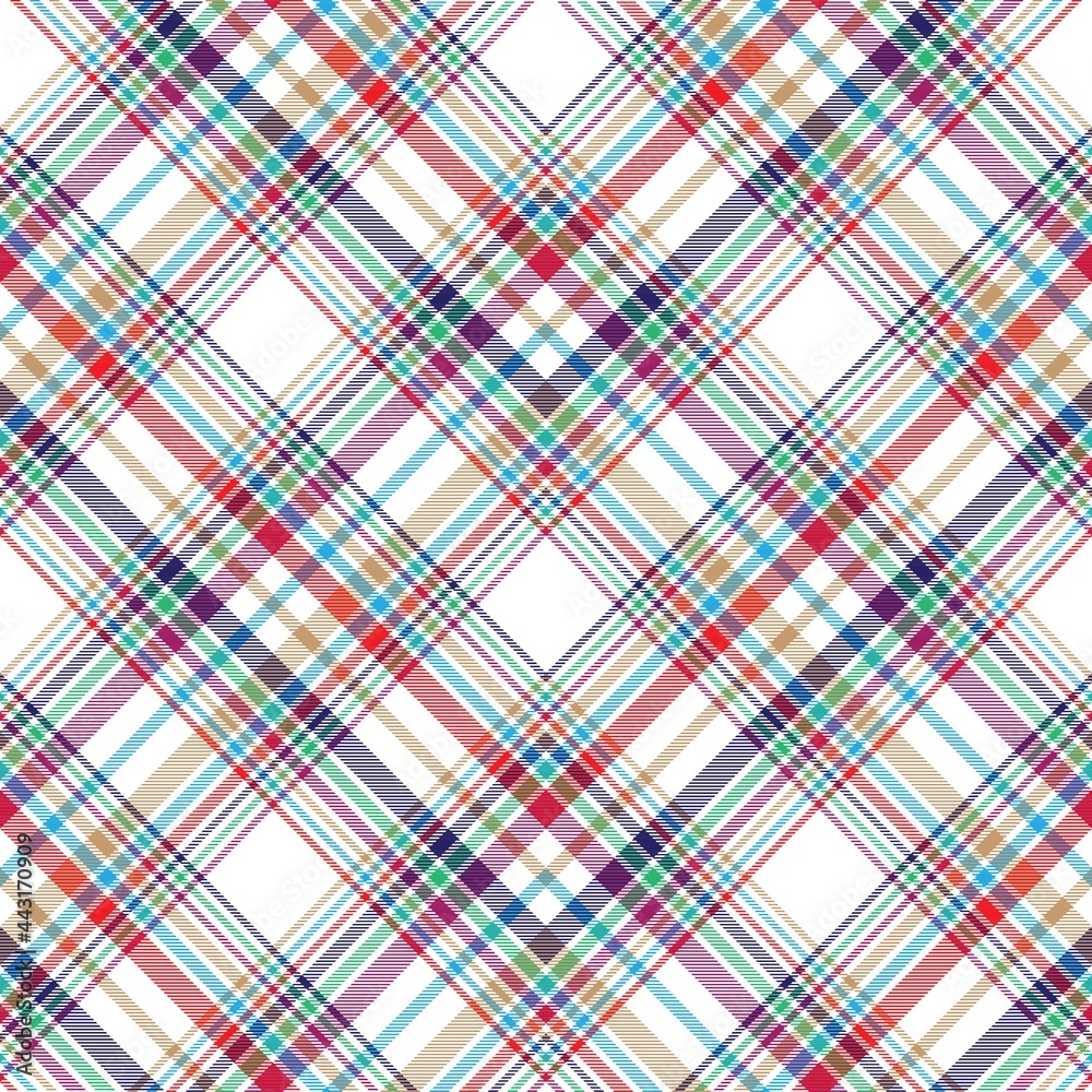 Colourful Chevron Plaid Tartan textured Seamless Pattern Design