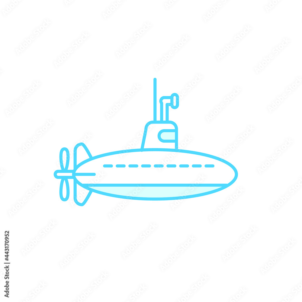 Illustration Vector graphic of submarine icon template