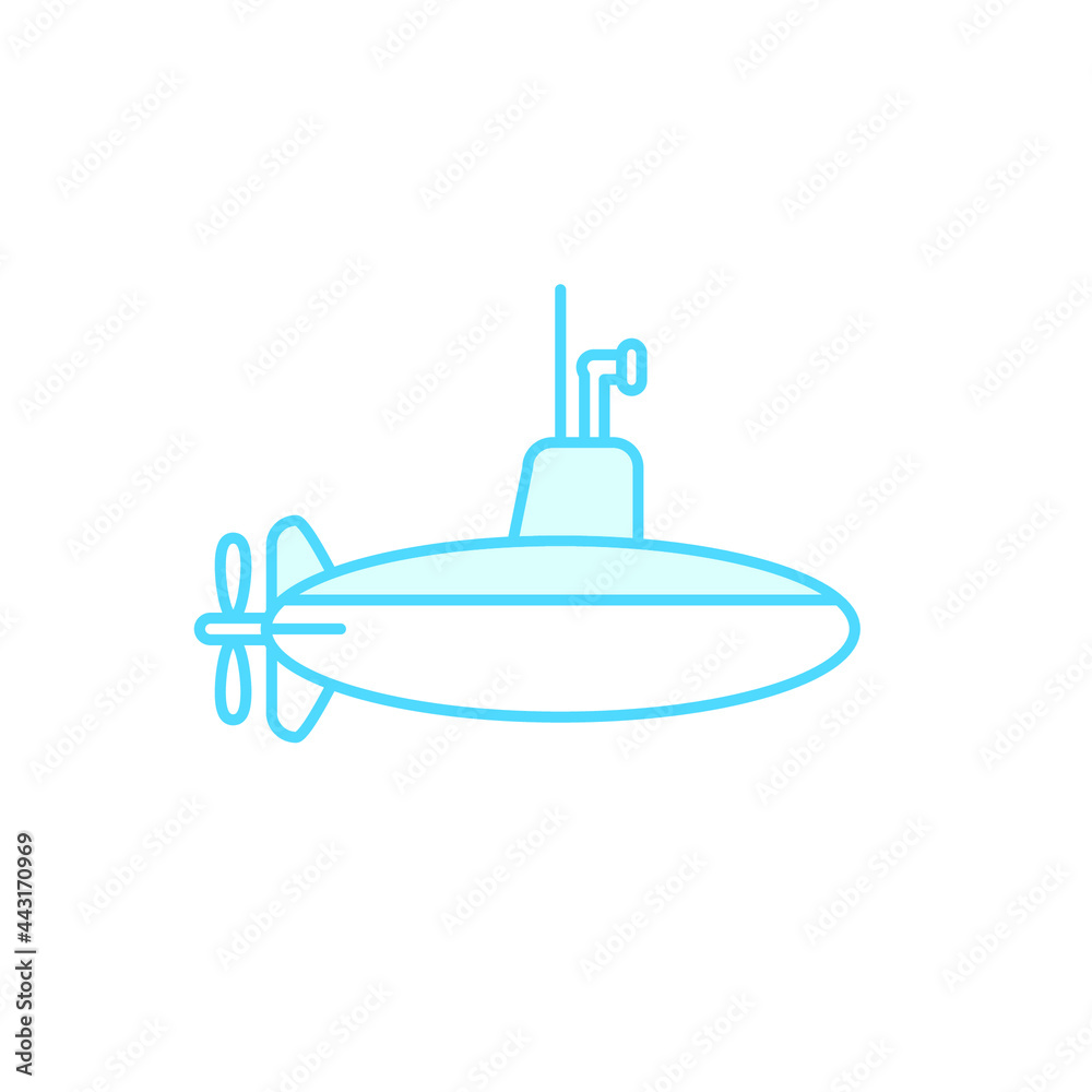 Fototapeta premium Illustration Vector graphic of submarine icon template