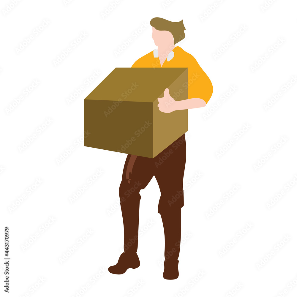 Package delivery vector design, online shopping in the pandemic era Package delivery vector design, online shopping in the pandemic era