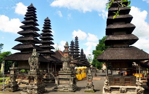 Taman Ayun as a royal temple with his beautiful holy pagodas or merus tower photo