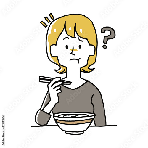 味覚異常が起きた女性