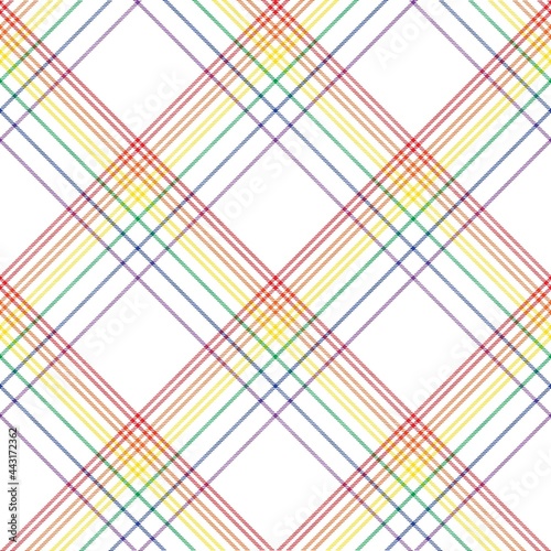 Rainbow Chevron Plaid Tartan textured Seamless Pattern Design