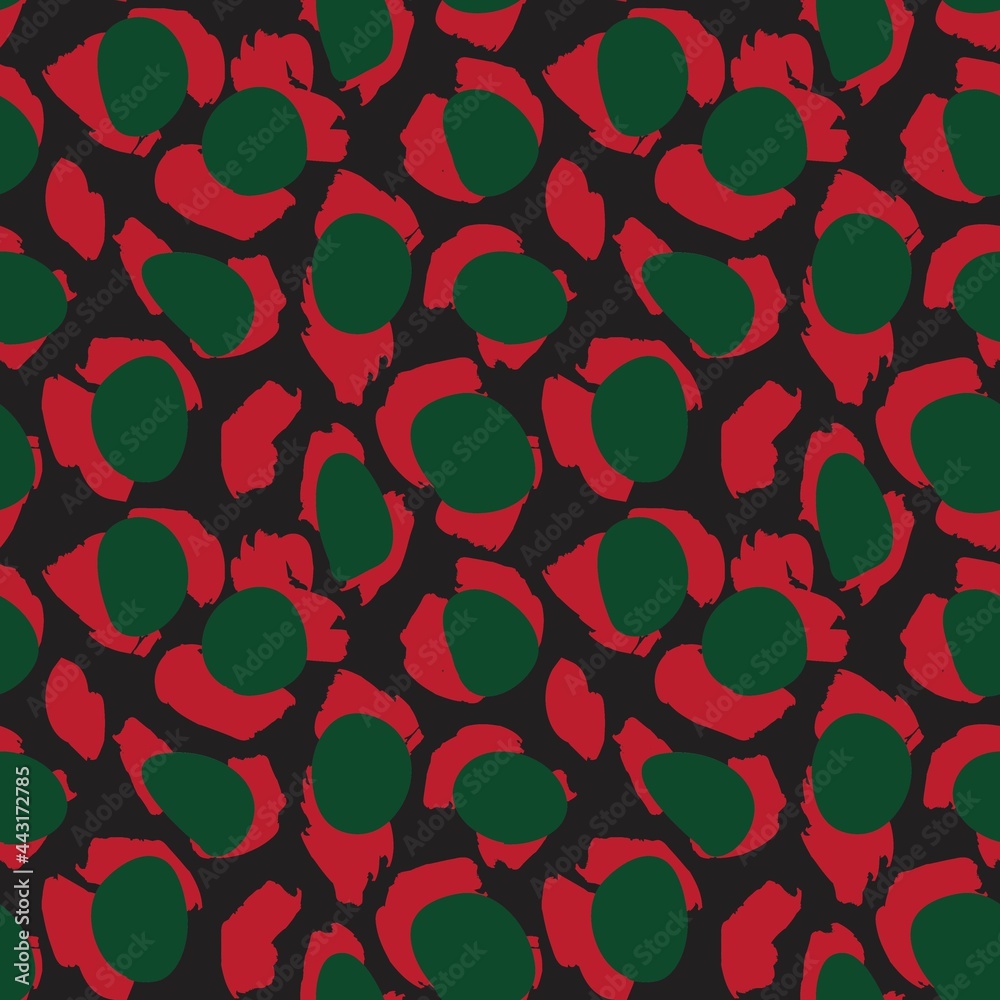 Christmas Animal Leopard Seamless Pattern Background