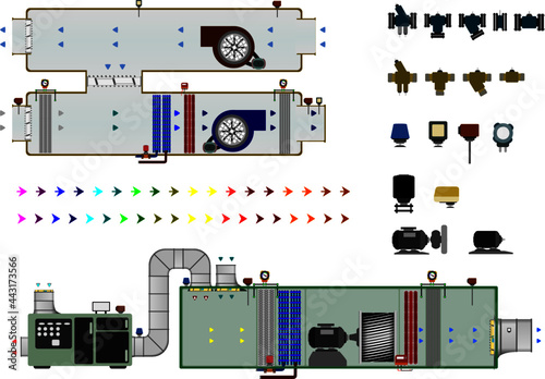 Air Handling Unit for HVAC System in Building Management System Design