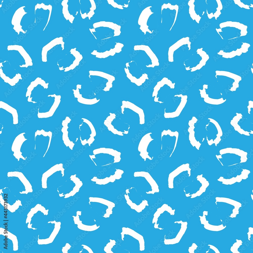Blue Animal Leopard Seamless Pattern Background