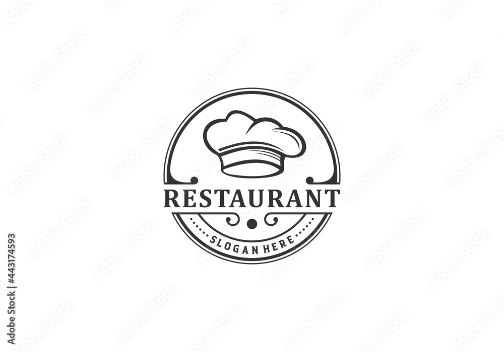 restaurant logo in white background restaurant logo in white background