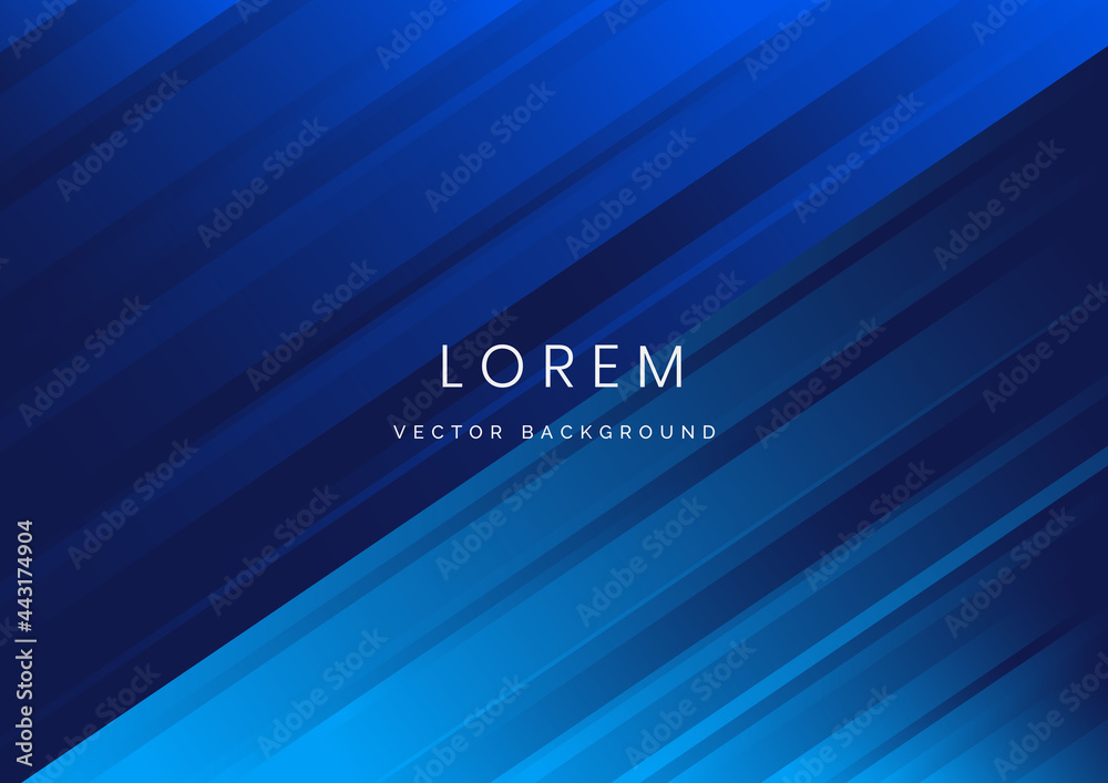 Abstract dark blue and blue stripe diagonal lines light background ...