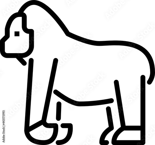 gorilla outline icon