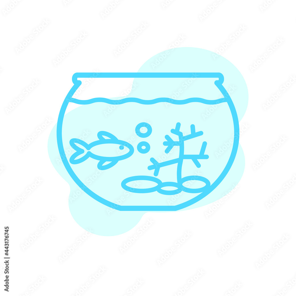 Illustration Vector graphic of aquarium icon template Illustration Vector graphic of aquarium icon template