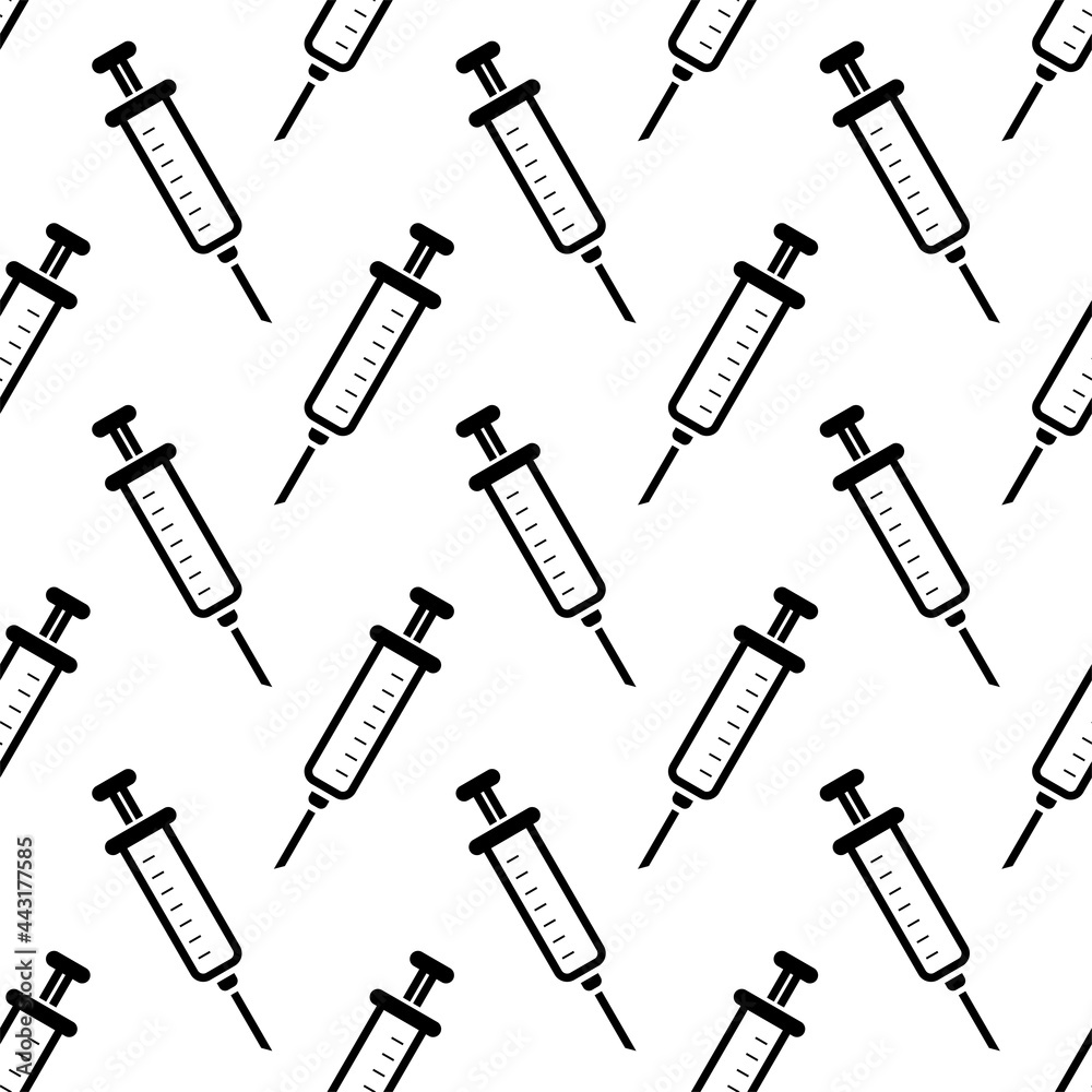 Syringe Icon Seamless Pattern Syringe Icon Seamless Pattern