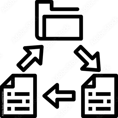 file sharing outline icon