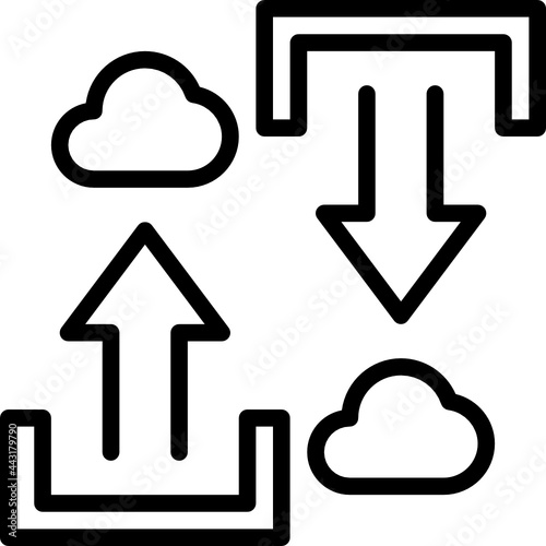 upload and download outline icon