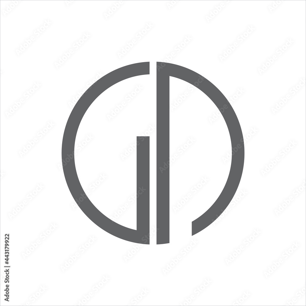 simple creative logo design initial gd