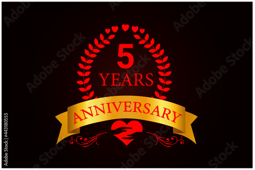 5 years anniversary new logo design