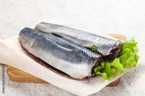 Herring fillet with skin for cooking