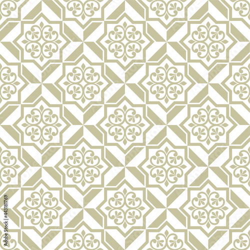 Abstract geometric seamless pattern. Beige and white. Modern stylish texture. Vector background.