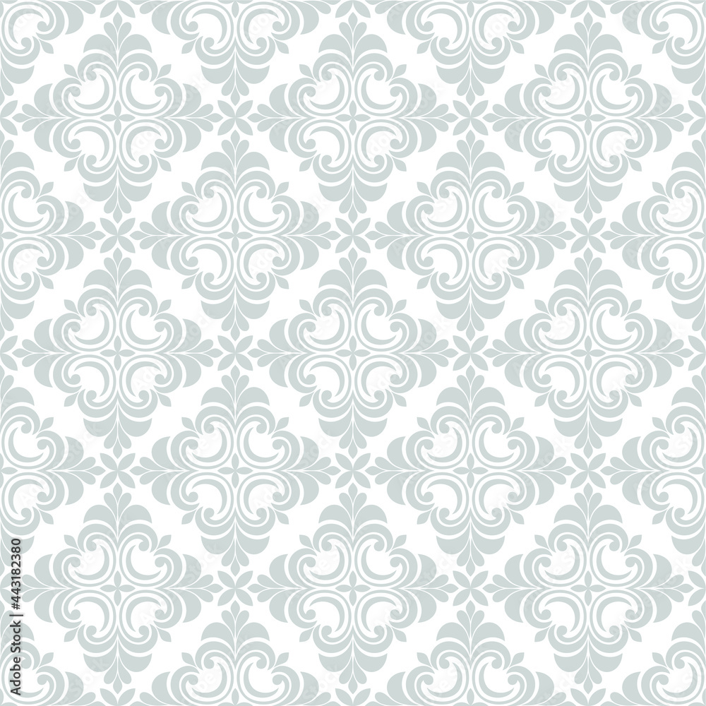 Abstract floral seamless pattern. Gray and white. Modern stylish texture. Vector background. Abstract floral seamless pattern. Gray and white. Modern stylish texture. Vector background.