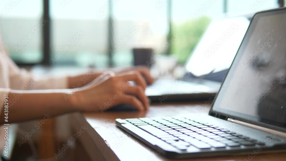 Close up finger typing on keyboard laptop. Close up finger typing on keyboard laptop.