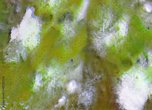 Abstract multicolor dynamic background with creative splashes and shabby brush strokes effect.