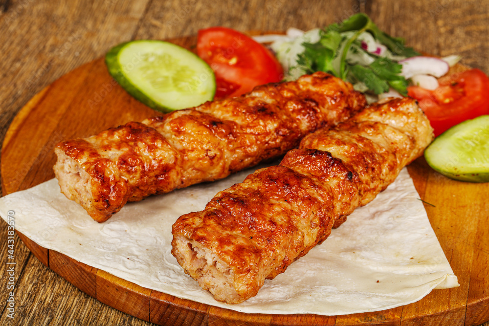 Grilled chicken barbeque with vegetables Grilled chicken barbeque with vegetables