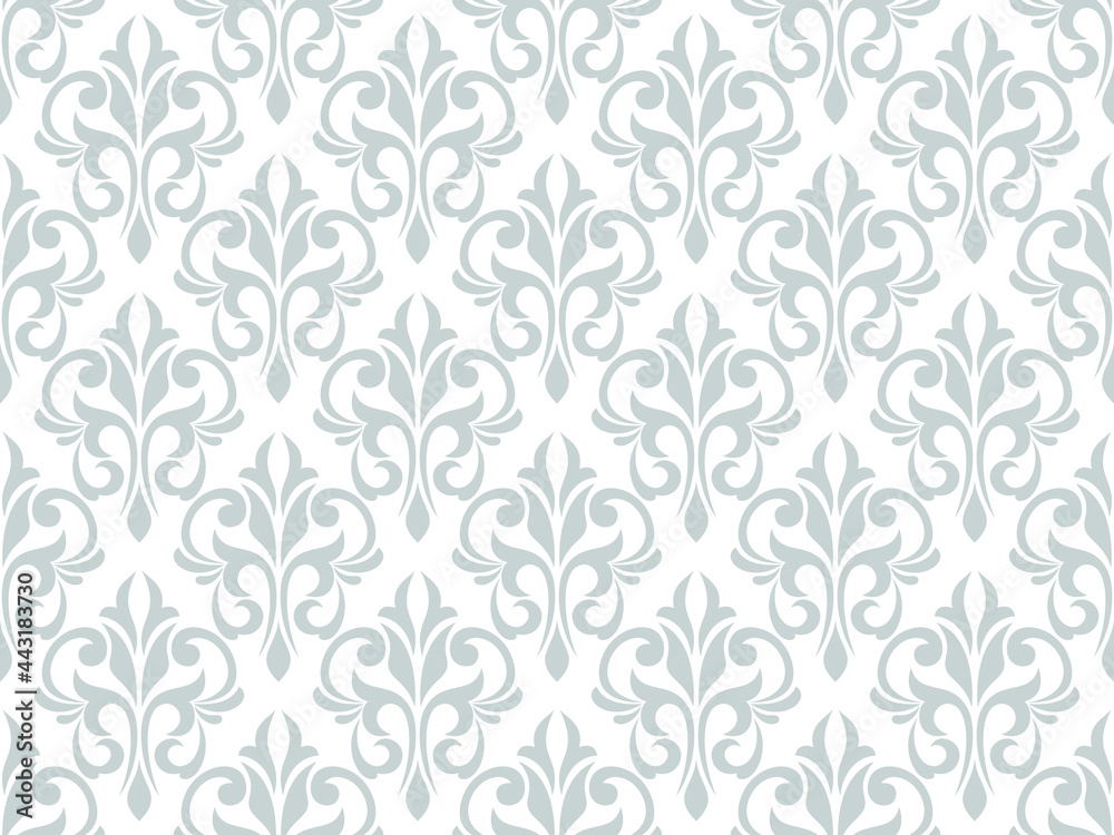 Damask seamless pattern. for Wallpapers, elegant luxury texture. Floral ornament baroque. Vector background.