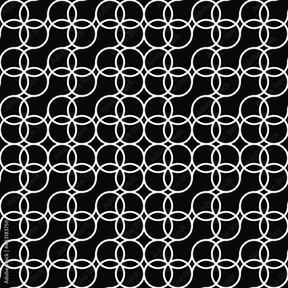 Fototapeta premium Abstract geometric seamless pattern. Black and white. Modern stylish texture. Vector background.