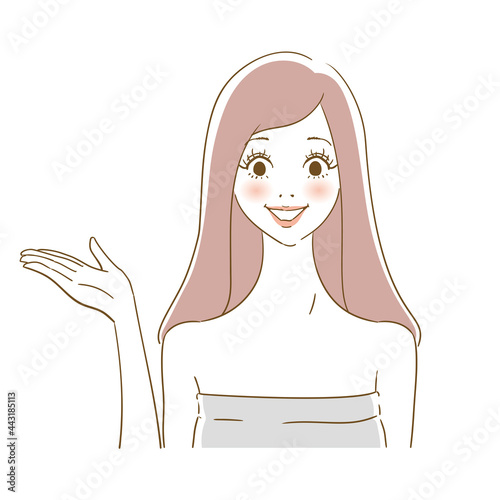 美容広告用表情 綺麗な女性 笑顔